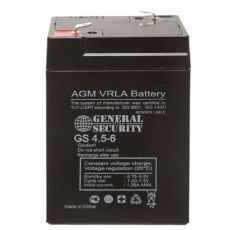 Аккумулятор для ИБП General Security GS 4.5-6 4,5А/ч-6V для UPS EN зажим (FASTON) 70x47x106