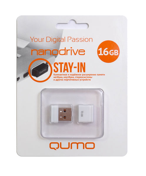 Флешка Qumo Nano 16 GB White