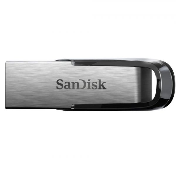 Флешка Sandisk Cruzer ultra flair 128Гб серебристый и черный