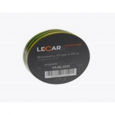 Изолента LECAR 53006 20 м x 19 мм, желто-зеленый