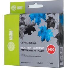 Картридж для принтера и МФУ Cactus CS-PGI2400XLC голубой, [cs-pgi2400xlc]