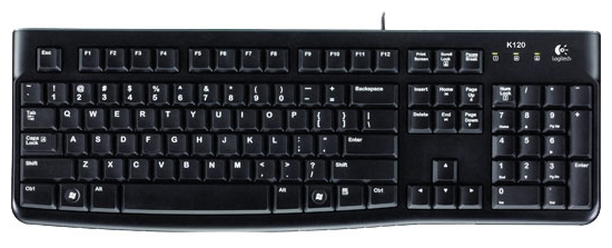 Клавиатура проводная Logitech Keyboard K120 USB Black