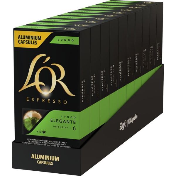 Кофе в капсулах L`OR Espresso Lungo Elegante Nespresso Original крепость 6 100 шт. [8052171]