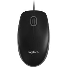 Мышь Logitech B100 for business оптическая, проводная, USB, черный [910-006605]