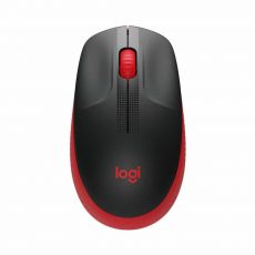 Мышь Logitech M190 оптическая, беспроводная, USB, черный/красный [910-005915]