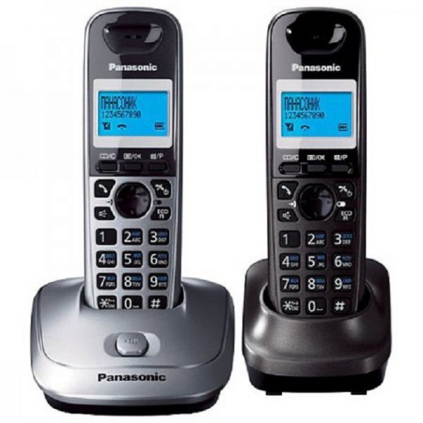 Радиотелефон Panasonic KX-TG2512 RU1 (M+T) серый/черный